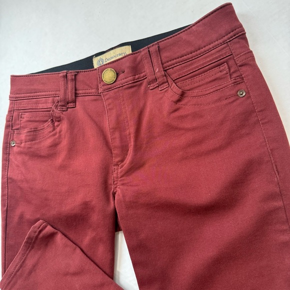 Democracy burgundy skinny jean/ jegging - Picture 5 of 7